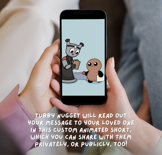 Personalized Tubby Nugget Get Well Soon Video