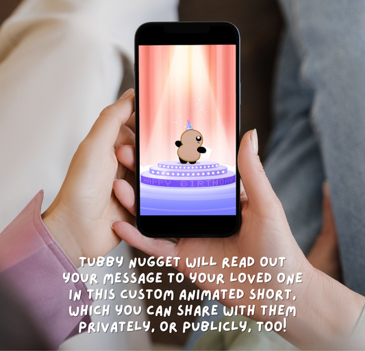 Personalized Tubby Nugget Birthday Video