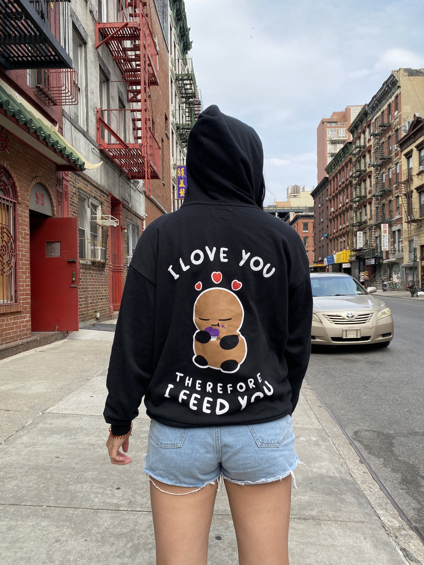 The "I Love You, Therefore I Feed You" Pullover Hoodie!