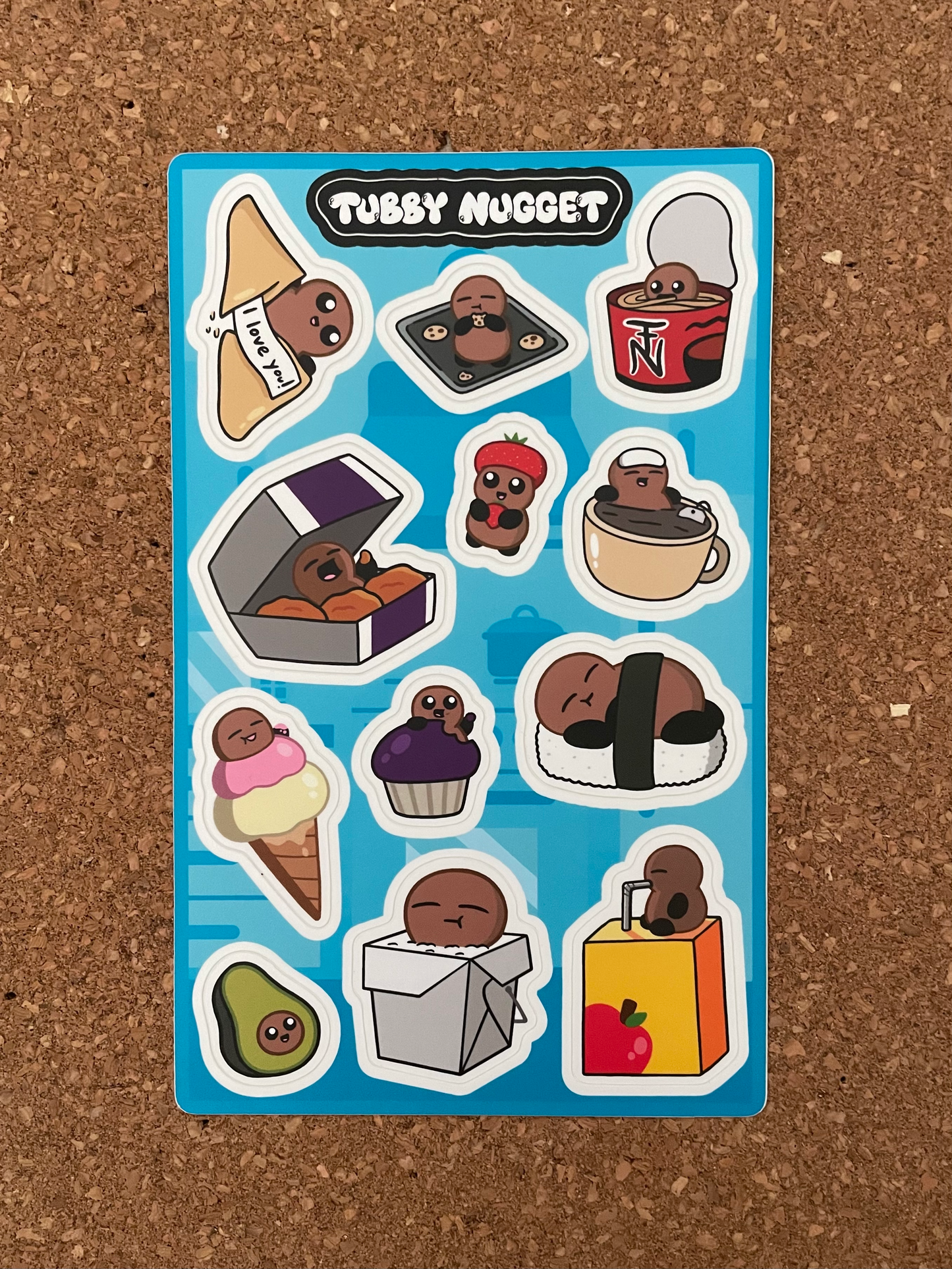 Tubby Nugget Sticker Sheets (Pack of 3!)