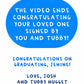 Personalized Tubby Nugget Graduation Video